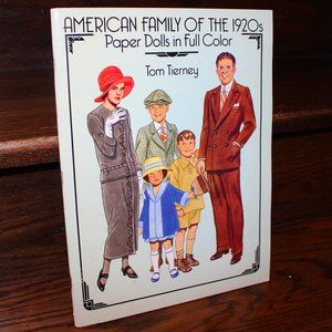 American Family of the 1920s Tom Tierney Dover 1988 Paper Dolls book